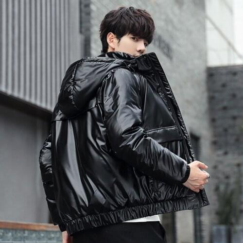 Plus Size Men White Down Jackets Winter New Casual Fashion Bomber Outerwear High Quality Thick Warm Hooded Puffer Coats