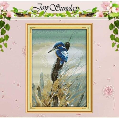 River and Kingfisher Patterns Counted Cross Stitch 11CT 14CT Cross Stitch Sets Animals Cross-Stitch Kits Embroidery Needlework