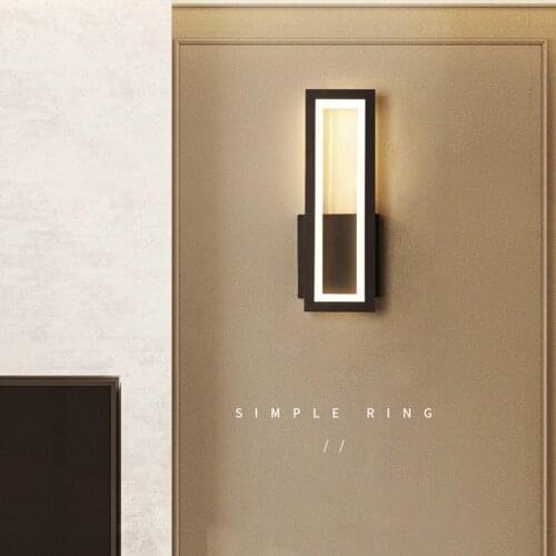 Black/White/Gold Wallmounted Lamp 3 Color Switchable LED Energy Efficient Lamp For Living Room Bedroom Reading Room