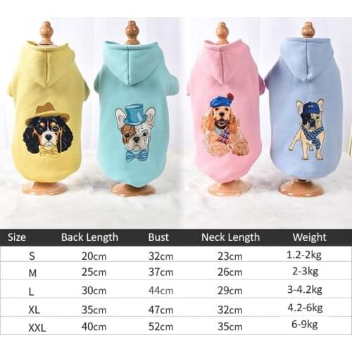 New pet clothes spring and autumn dog Hooded Sweater cartoon dog pattern printed pet clothes/ Dog clothes