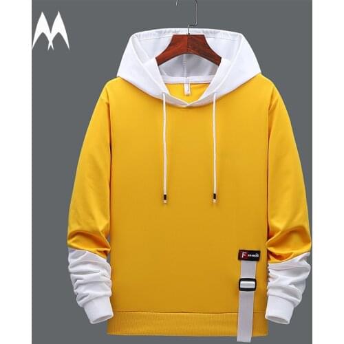 2021 Spring Autumn New Fashion Harajuku Hoodie Mens Trend Color Matching Sweatshirt Men Street Sports Hoodies Casual Pullover