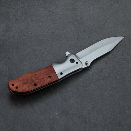 Damascus Knives Military Folding Knife 8Cr14Mov Blade Rosewood Handle Survival Pocket Knives Outdoor Tools Camping Hunting Knife