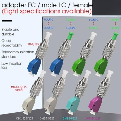Free shipping LC Female To FC Male Optical Power Meter Visual Fault Locator Fiber Optic Hybrid Adapter simplex Single mode Optic
