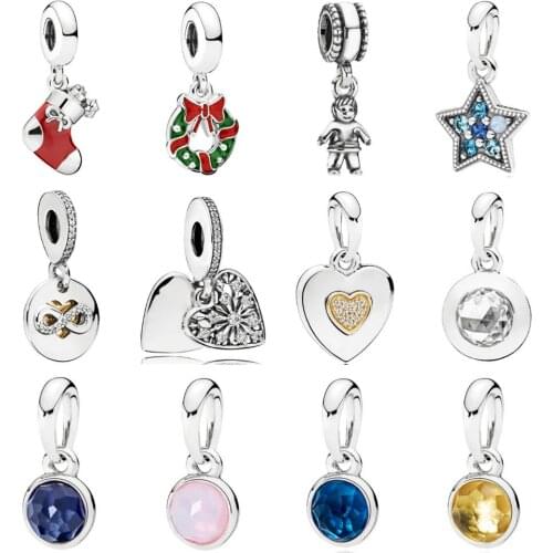 PDD DZ 13 925 Sterling Silver Spring New Charm Pendant with DIY Bracelet Necklace Jewelry Gift Carving Suitable for Women