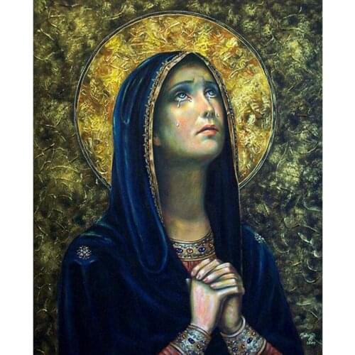 Full square/round diamond embroidery Religious believer prayer 5D DIY diamond painting cross stitch home decoration gift