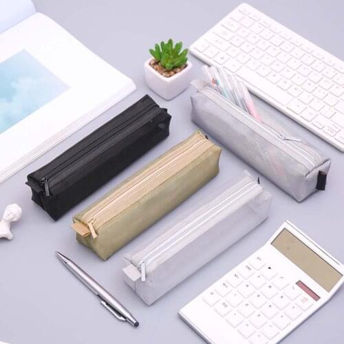 Unisex Simple Solid Color Pencil Case Quality School Stationery Gift Pencilcase School Cute Pencil Box Creative School Supplies