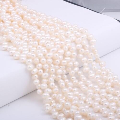 Rainbow Freshwater Pearl Slant Hole (3/7) Loose Beads 36 Cm For DIY Bracelet Earring Necklace Sewing Craft Jewelry Accessory