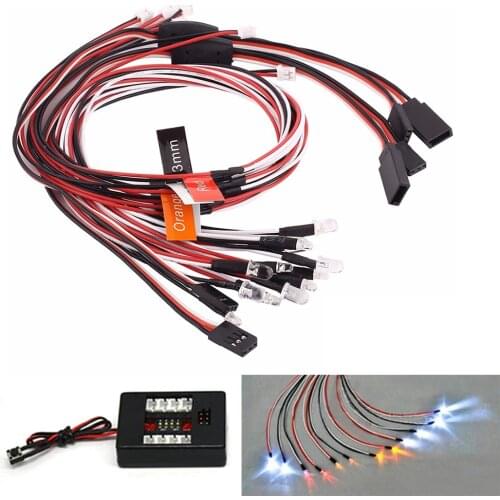 RCTOYFUN RC Car Truck 4.8-6V LED Lighting Kit Can Connected To Receiver Directly For 1:10 RC Car Appearance Upgrade Accessories