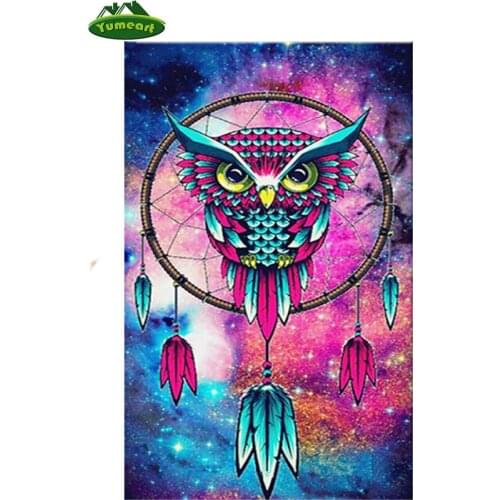 DIY Diamond Embroidery Owl Dream Catcher Square Diamond Painting Cross Stitch Kits 5D Diamond Mosaic Home Decor