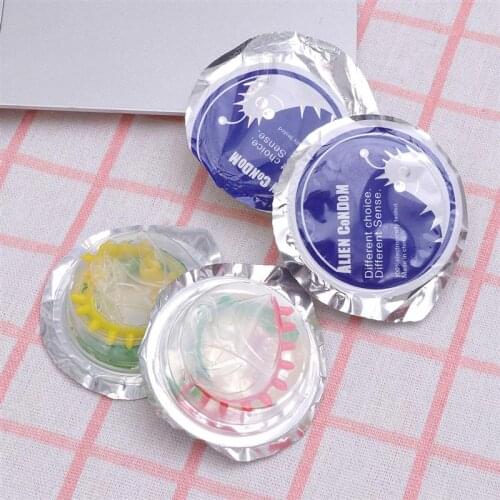 Sex Toys Colorful Flower Condoms Safe Penis Sleeve Adult Sex Life Supplies Ultra-Thin Health Products (Small Flower)