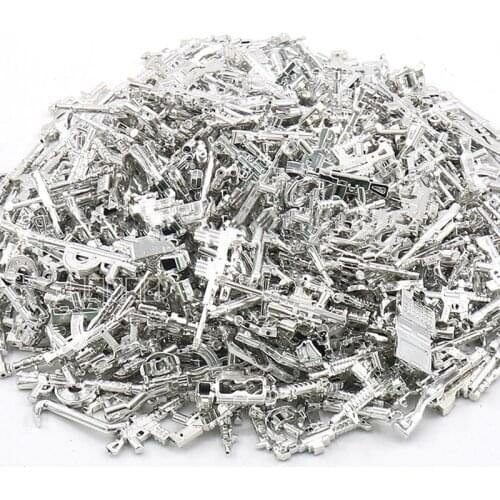 Silver Guns Golden Weapon PUBG Military WW2 Rifle Building Blocks Military Army Soldier SWAT Police MOC Bricks Toys For Boys