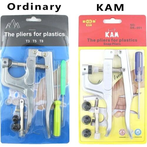 KAM Fastener Snap Pliers For T5 Plastic Snap Buttons Metal Press ButtonTongs Tool Accessories For Crafts DIY