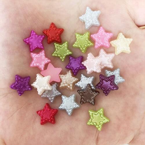 80pcs Mix Acrylic 11mm Personality Star Flatback Stone Child Scrapbook /wedding F290
