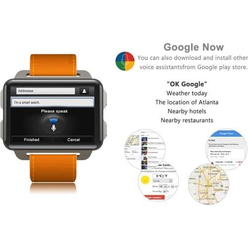 2018 newest version MTK6580 1GB + 16GB wifi 2g 3g gps Smart Watch Android 5.1 Smartwatch 2.2inch big Screen for ios android