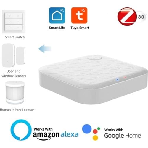 Tuya WiFi ZigBee Smart Gateway Hub Wireless Remote Controller Smart Life APP Via Alexa Google Home Sig-Mesh Bluetooth Control