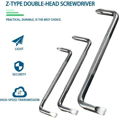 High Quality 3pcs right-angle elbow screwdriver Z-shaped screw batch head cross Mini dual-purpose taper wrench