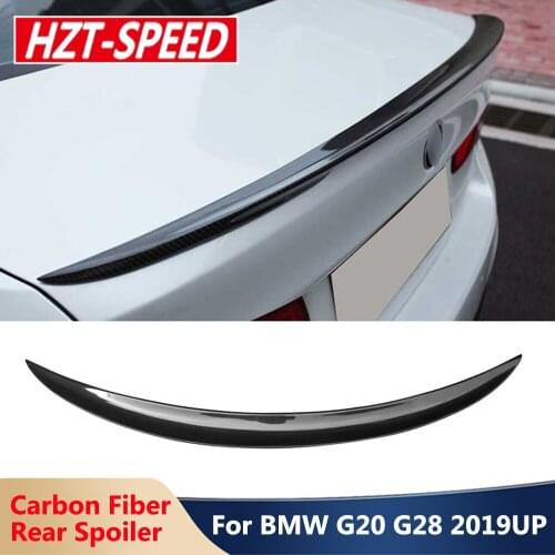 P Style Modified Carbon Fiber Rear Spoiler Back Trunk Wing For 3 Series G20 G28 2019 Up Modification