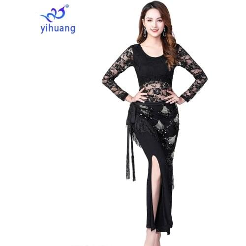 High Quality Women Belly Dance Costumes Belly Dancing Practice Set Sexy Performance Clothing 3pcs Top Pants Hip Scarf