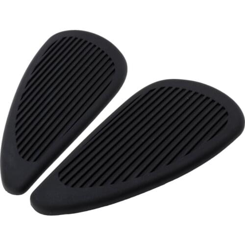 1 Pair Motorcycle Tank Traction Pad Side Gas Knee Grip Protector Anti Slip Sticker (Black)
