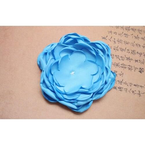 100pcs/lot, 3.5" Satin Burn Flower, Satin Ribbon Flower , Handmade Burned Unfinished Fabric Flowers