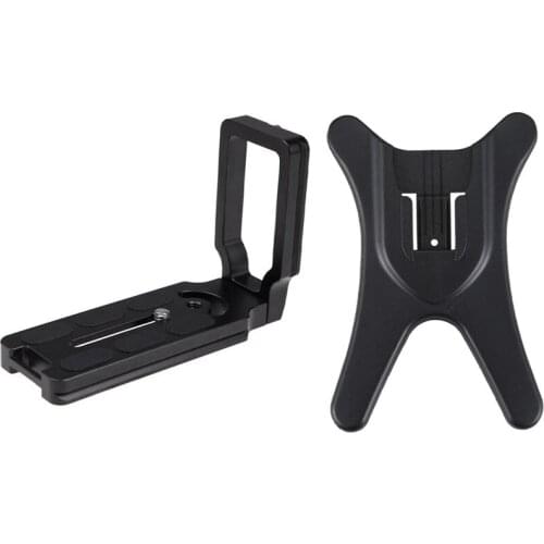 2 Pcs Camera Accessories:1 Pcs MPU100 Quick Release L Plate Bracket (Black) & 1 Pcs Flash Stand AS-21 ISO 518 Hot Shoe