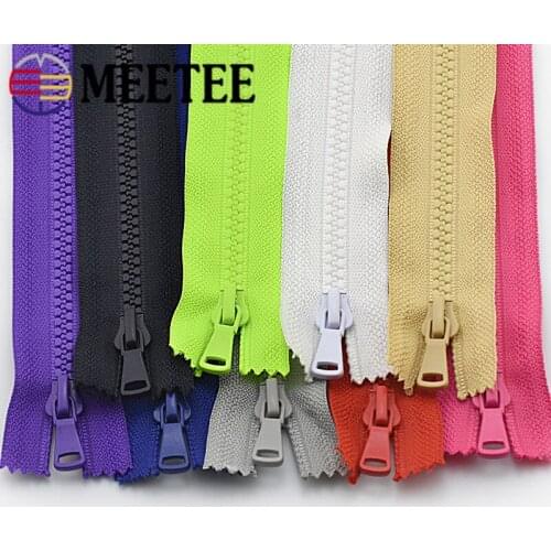 Meetee 5/10pcs 15/20/25cm 5# Resin Zipper Closed-end Clothing Pocket Zip DIY Pillow Wallet Purse Garment Sewing Accessory ZA007