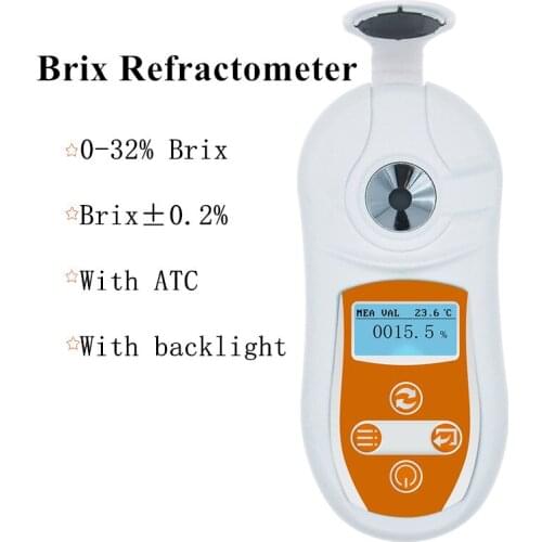 Brix Refractometer Sugar Meter 0.1% 0-32% Brix Refractive Brix Meter Index Refractometer Brix Tester Sugar In Wine Concentration