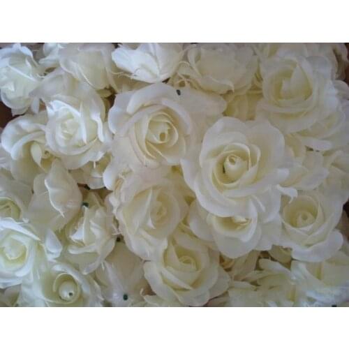 8CM ivroy color Rose Flower Head Artificial Silk Camellia Rose Peony Flower Head Arch Flower Arrangement DIY Material supplies