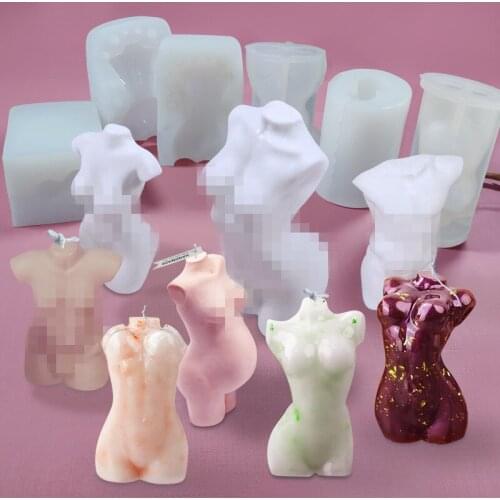 Human Body Candle Mold 3D Silicone Wax Mold Art Fragrance Candle Making Soap Chocolate Cake Decoration Resin Mold Plaster Mold
