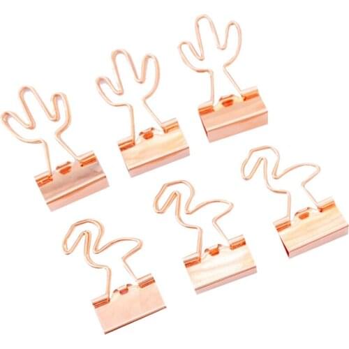 15packs/lot Creative Gold Long Tail Scrapbooking Tools Office Supplies Metal Binder Paperclip Dovetail Clip Wholesale