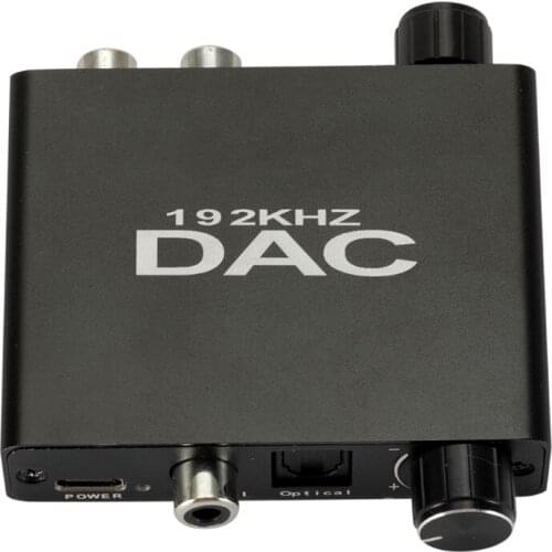 K1KF USB DAC 192KHz 24Bit Sampling Rate Digital to Analog Audio Converter with Bass and Volume Adjustment