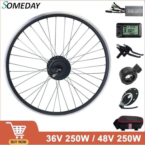 SOMEDAY 36V/48V 250W Electric Bicycle Conversion KIt 16-29 Inch 700C Wheel Rear Cassette Hub Motor for ebike