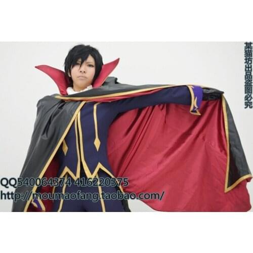 Code Geass Zero Lelouch Cosplay Costume with gloves