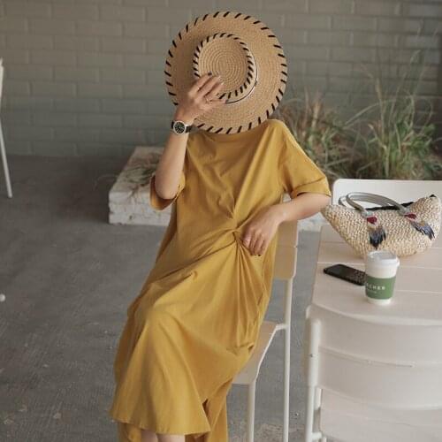 Summer Maternity Long Tops Fashion Side Pleated Design Pregnant Women Loose Clothes For Pregnancy