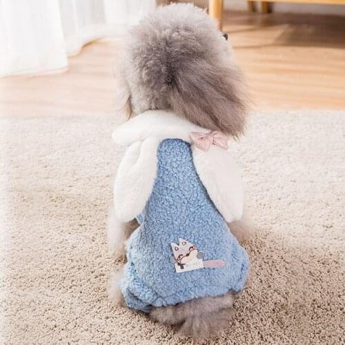 Cute Dog Halloween Rabbit Ears Costume Pet Dog Fashion Cotton Jacket for Puppy Teddy Chihuahua Dog Small Dog Christmas Clothes