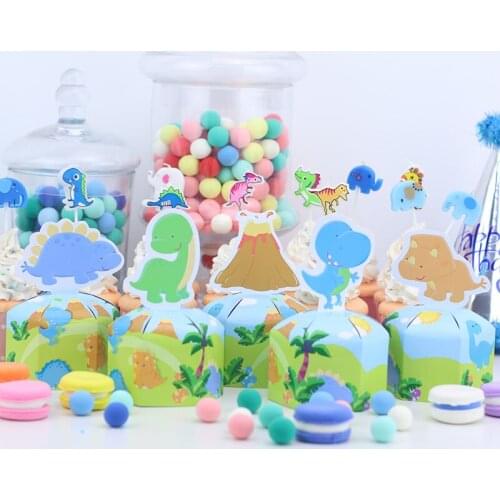 New Dinosaur Favor Box Gift Box Candy Box Cupcake Box Boy Kids Birthday Party Decorations Kids Event & Party Supplies