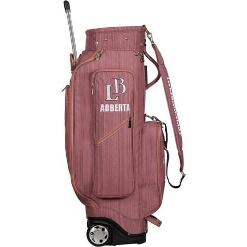 New Korean LB golf bag tugboat pull rod ball bag that womens waterproof bag solid embroidery 5-grid wear-resistant