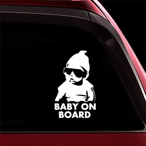 Personality Cool Sticker Cool Rear Reflective Sunglasses for Children Car Stickers Warning Decals Car Sticker Car Accessories
