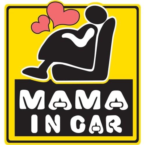 Creative Pregnant Mother In The Car Fun Stickers PVC Personality Fashion Body Windows Exquisite Decals Waterproof Decoration
