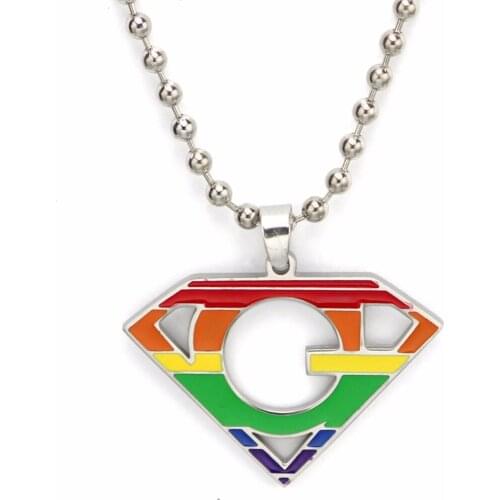 Best Friend Gay Pride LGBT Necklace for Men Women Rainbow Pendents Necklaces Fashion Jewelry Personalized Super Deals Gifts