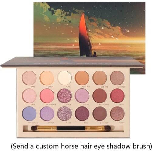 18-color Eye Shadow Waterproof Smudge-proof Colorfast Shimmer Matte Eyeshadow Palette With Brush