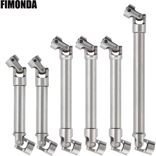 FIMONDA 2pcs Stainless Steel Drive Shaft for 1/10 RC Crawler Traxxas TRX4 TRX6 Axial SCX10 Wraith Capra D90 TF2 Redcat GEN8