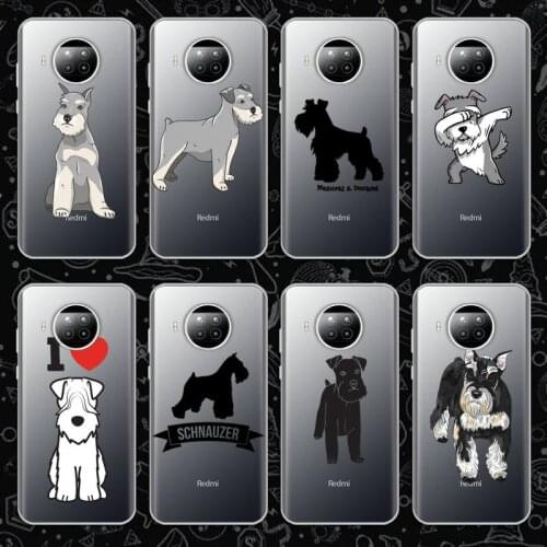 Schnauzer Phone Case Transparent for Xiaomi mi Redmi note 10 t 8 9 pro lite 11 Samsung S 8 9 10 20