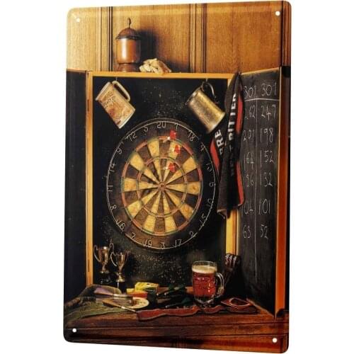 SINCE 2004 Sports Tin Sign Metal Plate Decorative Sign Home Decor Plaques Dartboard Darts Metal Plate 8X12