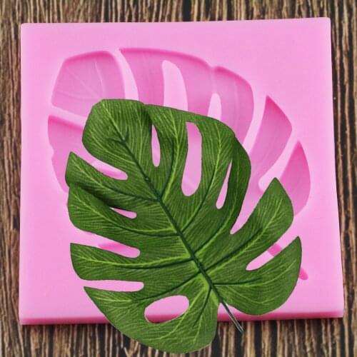 DIY Palm Trees Leaf Silicone Molds Turtle Leaves Fondant Mold Cake Decoration Tools Chocolate Candy Sugarcraft Mould