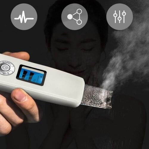 Ultrasonic Skin Scrubber Vibration Face Spatula Blackhead Remover Scrubber Deep Cleaning Acne Blackhead Removal Facial Cleaner