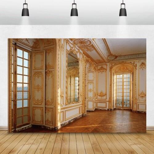 Vintage Luxury Royal Palace Hall Door Wall Interior View Photography Backdrops Vinyl Fireplace Photo Background For Photo Studio