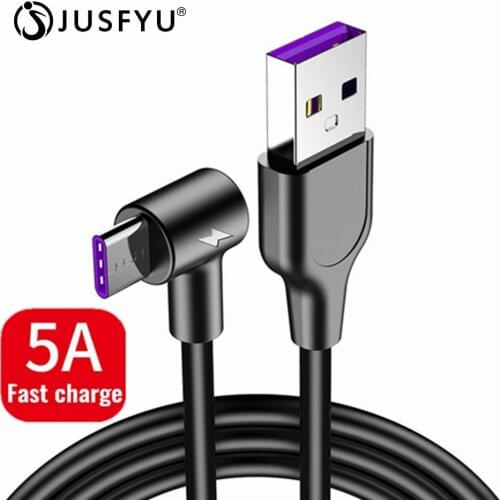 5A USB Type C Cable 1m 2m 3m Fast Charging Type-C Kable for Samsung Huawei P30 P20 Mate 20 Pro Phone Supercharge QC3.0 USBC wire