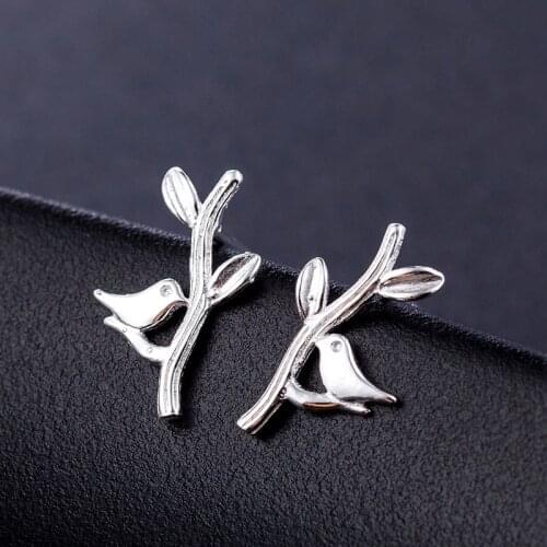 New Arrivals Korean Style Bird Leaf Earrings For Women Lady Bridal Earrings Girls Gifts Pendientes Brincos 2021