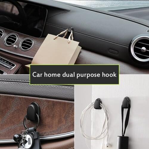 4/1Pcs Car Hooks Organizer Storage For USB Cable Headphone Key Storage Self Adhesive Wall Hook Hanger Auto Fastener Clip